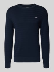 Strickpullover mit Strukturmuster und Label-Stitching von GANT - 17