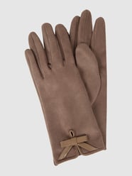 Handschuhe in Veloursleder-Optik von EEM Beige - 26