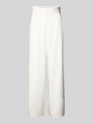 Spodnie materiałowe o kroju wide fit z szerokim pasem od Luxuar - 1