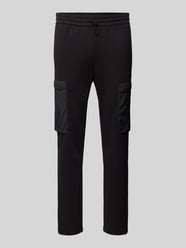 Slim Fit Sweatpants mit Cargotaschen von ADIDAS SPORTSWEAR Schwarz - 39