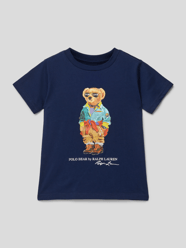 T-Shirt mit Label-Print von Polo Ralph Lauren Kids Blau / Türkis - 46