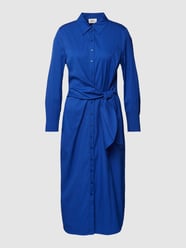 Hemdblusenkleid mit Knotendetail von ROBE LÉGÈRE Blau - 14