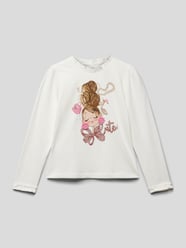 Shirt met lange mouwen en motiefprint van Mayoral Roze - 25