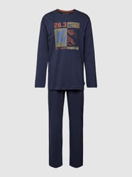 Pyjama mit Motiv-Print von Tom Tailor Blau - 21