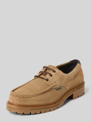 Schnürschuhe aus Veloursleder-Mix mit Baumwoll-Anteil Modell 'PAXTON APRON DERBY' von Barbour Beige - 6