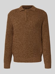 Sweter z dzianiny z kołnierzykiem typu kent od Jake*s Studio Men - 35