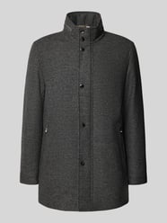 Regular fit wollen lange jas met opbergbare capuchon, model 'CAMRON' van BOSS - 18
