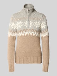 Troyer aus Woll-Mix mit Stehkragen Modell 'Myking' von Dale of Norway Beige - 12