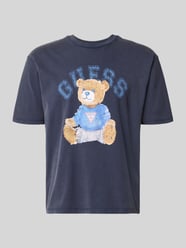t-shirt z nadrukiem z motywem i okrągłym dekoltem od GUESS - 15