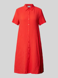 Sukienka koszulowa o długości do kolan z wpuszczanymi kieszeniami od Jake*s Casual Pomarańczowy - 13