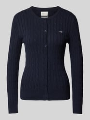 Strickjacke mit Label-Stitching von Gant Blau - 11