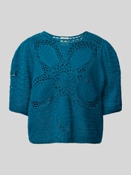 Strickjacke mit Knopfleiste von FARM RIO Blau - 3