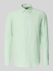 koszula casualowa o kroju slim fit z mieszanki bawełny i lnu model 'CAIDENLS SOLID' od ONLY & SONS - 16