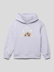Bluza z kapturem z nadrukiem z motywem od Tom Tailor Fioletowy - 5