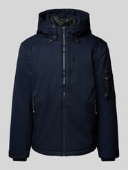 Gepolsterte Jacke mit abnehmbarer Kapuze in Jeansoptik von Tom Tailor Blau - 30