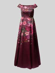 Abendkleid mit floralem Print von Adrianna Papell Bordeaux - 13