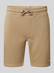 Szorty z dzianiny dresowej o kroju regular fit z naszywką z logo od Blend - 45
