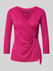 Shirt met lange mouwen in wikkellook, model 'JAINAB' van Lauren Ralph Lauren Fuchsia - 18