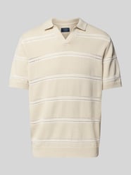 Relaxed fit gebreide polo met V-hals van MCNEAL Beige - 25