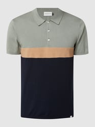 Poloshirt mit Seide-Anteil von Nowadays Blau - 33