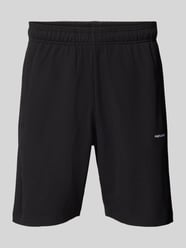 Regular Fit Sweatshorts mit Plisseefalten Modell 'TROY' von Pegador Schwarz - 2