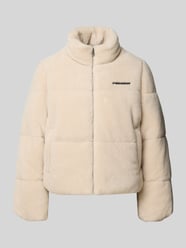 Relaxed Fit Jacke in Teddy-Optik Modell 'GEORGIA' von PEGADOR Beige - 3