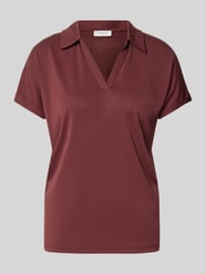 Regular Fit Poloshirt aus Modal-Mix von Christian Berg Woman Bordeaux - 17