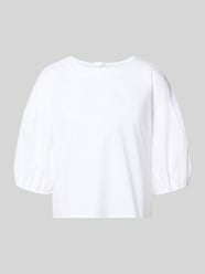 Bluse mit Ballonärmeln und Rundhalsausschnitt von Emporio Armani - 45