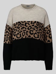 Relaxed Fit Pullover mit Leoparden-Muster von ONLY Beige - 41
