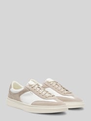 Sneakers van echt leer met labelopschrift van BOSS Beige - 31