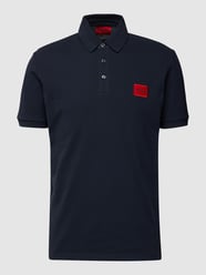 Slim fit poloshirt met labelpatch, model 'Dereso' van HUGO Blauw / turquoise - 17