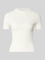 T-shirt o kroju slim fit z mieszanki wiskozy model 'SARPHAPILK' od HUGO - 44