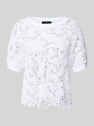 Strickshirt aus Spitze mit Rundhalsausschnitt von monari - 7