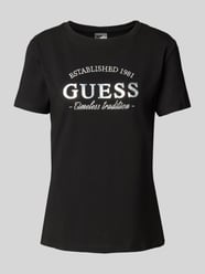 T-shirt z detalem z logo model ‘NINA’ od GUESS Activewear - 25