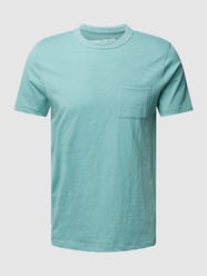 T-Shirt in melierter Optik mit Brusttasche von MCNEAL Türkis - 5
