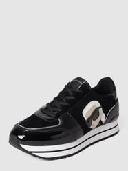 Sneakersy z naszywką z logo model ‘VELOCITA’ od Karl Lagerfeld Czarny - 25