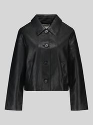 Regular fit kunstleren jack met platte kraag van s.Oliver RED LABEL - 29