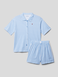 Pyjama met streepmotief van Schiesser Blauw - 6