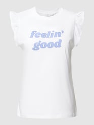 T-Shirt mit Statement-Print von Rich & Royal Weiß - 22