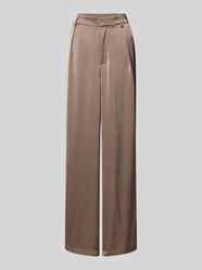 Wide Leg Bundfaltenhose mit Eingrifftaschen Modell 'Alessandra' von Neo Noir Braun - 30