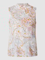 Blousetop met paisleymotief, model 'Mulan' van tonno & panna Wit - 36
