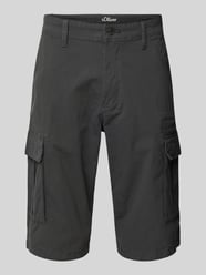 Bermudy cargo o kroju relaxed fit z mieszanki bawełny i elastanu od s.Oliver BLACK LABEL - 4