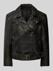 Bikerjacke mit Reißverschlusstaschen Modell 'NANA' von Selected Femme Schwarz - 28