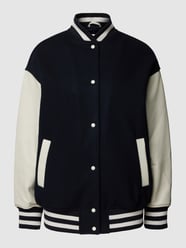 Collegejack met contraststrepen van Jake*s Casual Blauw - 9