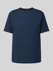 T-Shirt mit geripptem Rundhalsausschnitt von GABBA Blau - 36