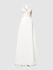 Brautkleid mit Details aus Spitze von Luxuar Beige - 6