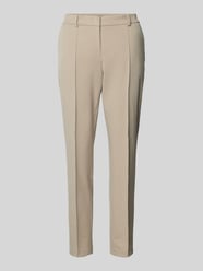 Tapered Fit Anzughose mit fixierten Bundfalten von Christian Berg Woman Selection Beige - 13