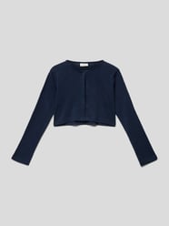 Strickjacke mit Allover-Muster von s.Oliver RED LABEL Blau - 9