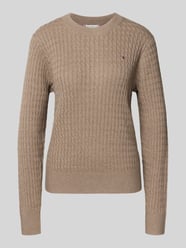 Regular fit pullover met kabelpatroon van Tommy Hilfiger Beige - 19
