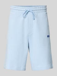 Szorty dresowe o kroju regular fit z czystej bawełny Model 'NASENSIO' od HUGO Blue - 5